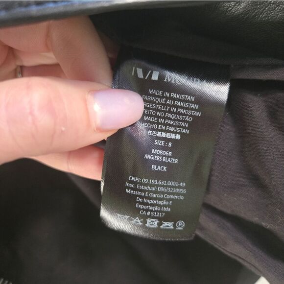 Muubaa Kajana Black Leather Biker Jacket size 4 US 8 UK - Picture 10 of 11